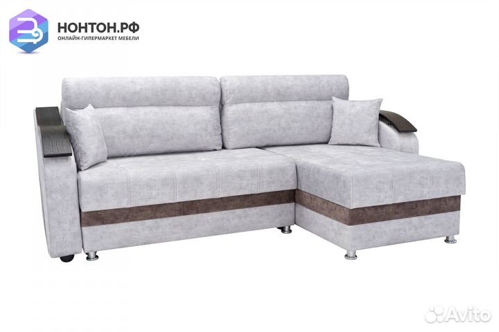 Диван угловой тик-так Милан бежевый