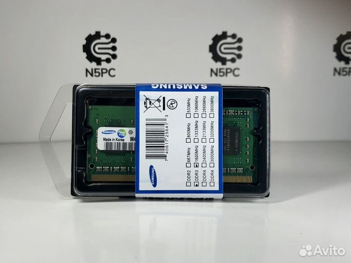 DDR3 4GB 1600MHz Samsung для ноутбука