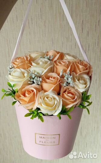 Букет из мыльных роз от