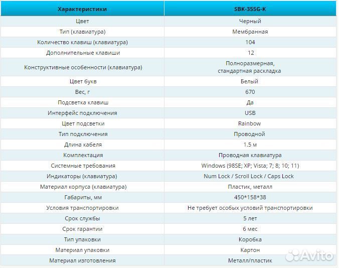 Клавиатура smartbuy rush shield USB черная