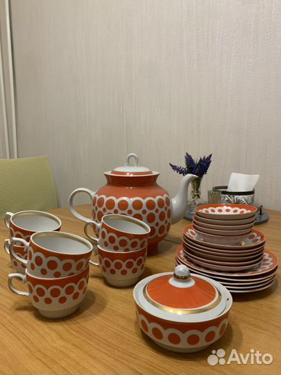 Фарфоровый чайный сервиз чайка