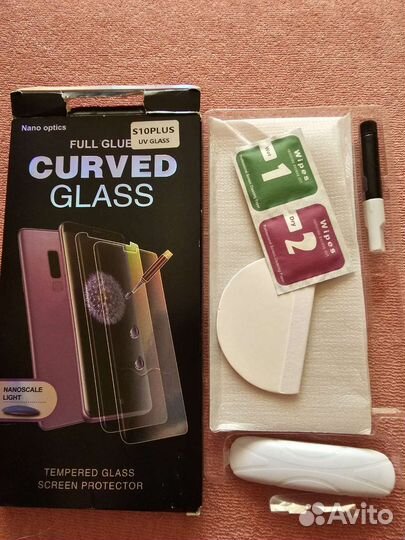 Защитное стекло Curved glass для Samsung S10 plus