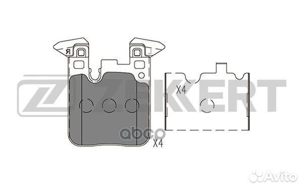 Колодки торм. диск. задн. BMW 1 (F20 F21) 11