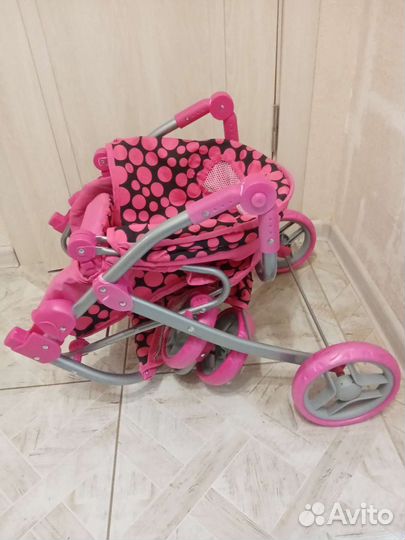 Коляска для кукол+Пупс в подарок, коврик - пазл