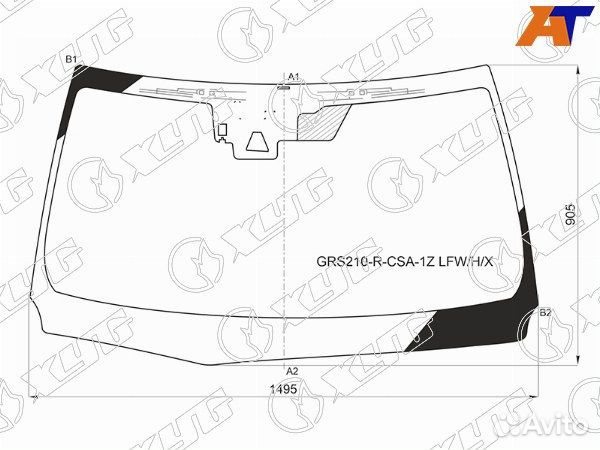 Стекло лобовое toyota crown