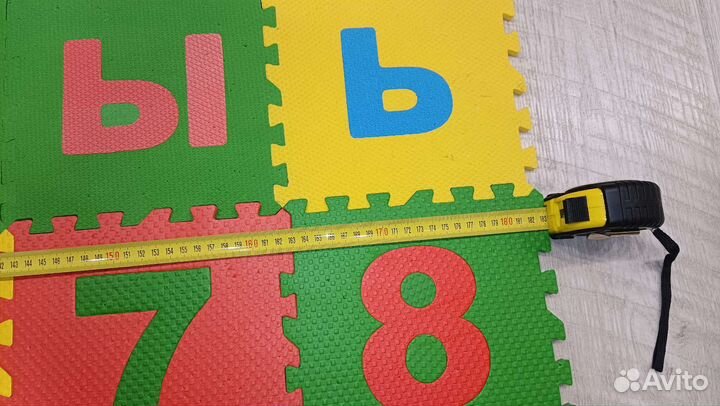 Детский коврик - пазл мягкий Буквы и Цифры