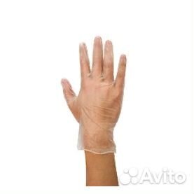 Перчатки виниловые прозрачные