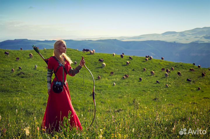 Средневековый костюм Амарант, викинги, Лагерта