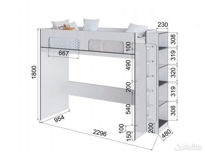 Детская кровать чердак
