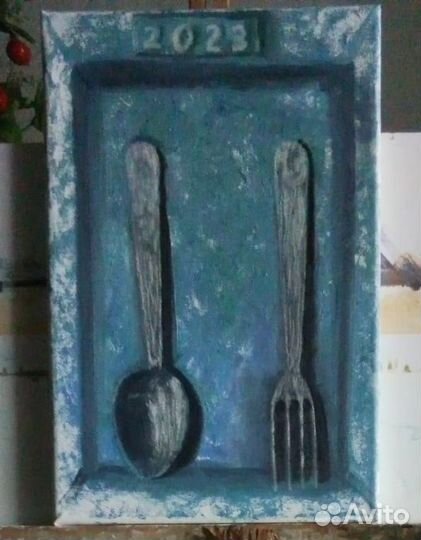 Картина Приборы на подносе