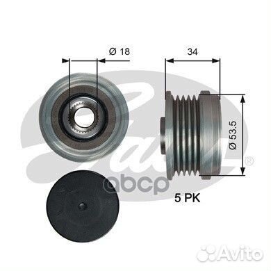 Муфта свободного хода opel corsa/insignia/meriv