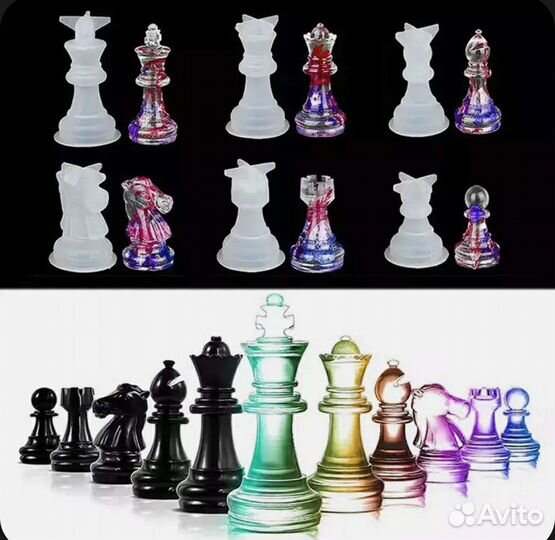 Молд силиконовый 3D шахматы