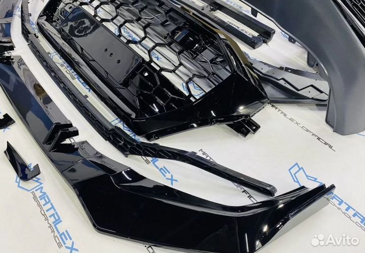 Передний бампер + сплиттер ABT audi Q8, стиль RSQ8