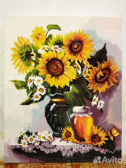 Алмазная мозаика Подсолнухи 40*50 см