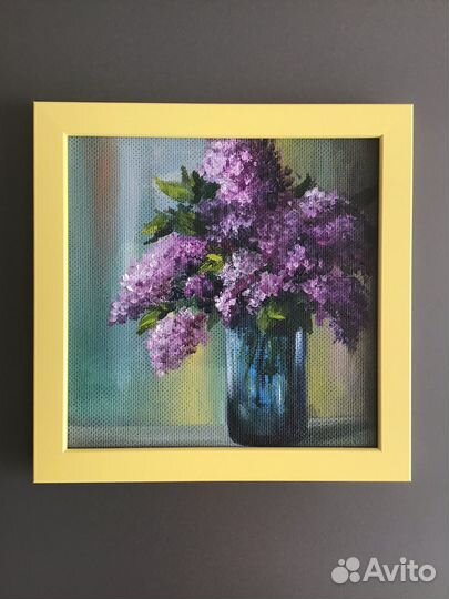 Картина маслом Сирень