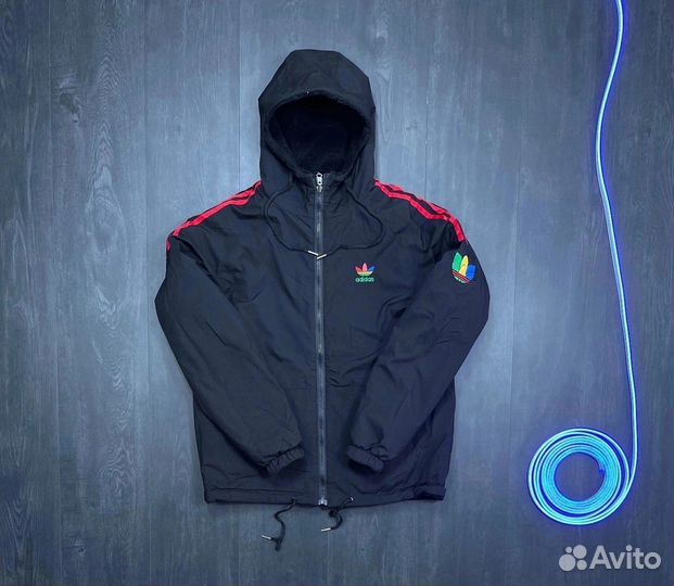 Куртка adidas двухсторонняя барашка