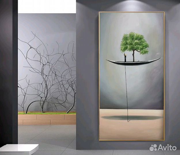 Картина маслом с абстракцией в интерьер Абстракция