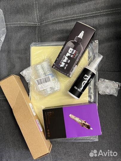 Краска для тату, иглы для тату, трансферный гель