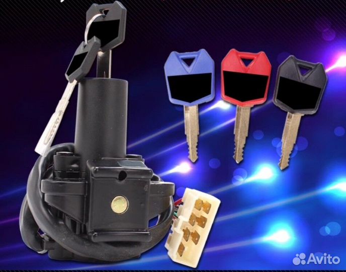 Замок зажигания (комплект) Kawasaki ZZR400-1, ZZR4