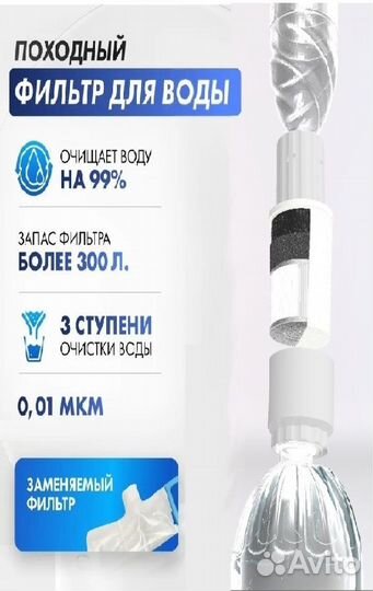 Фильтр для воды Туристический верхняя часть