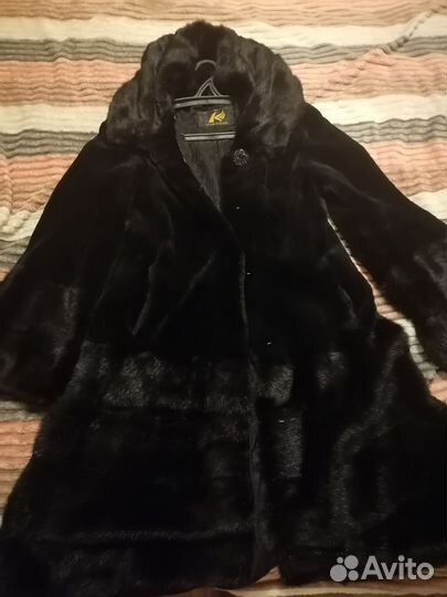 Шуба норковая с капюшоном
