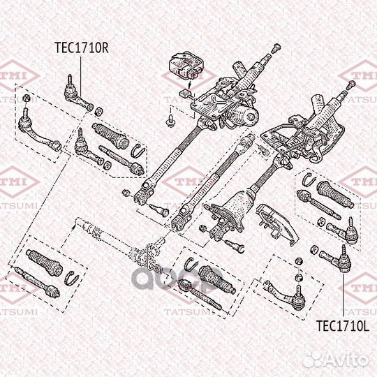 Наконечник рулевой тяги R TEC1710R tatsumi