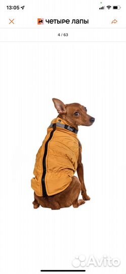 Куртка для собак на молнии