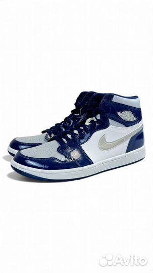 Кроссовки Air Jordan 1 High Gold Midnight Navy
