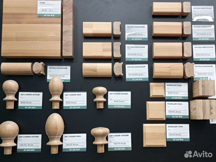 Ступеньки, Тетива,Перила, Балясины из дерева