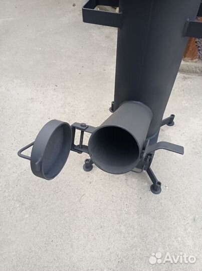 Печь для казана с трубой