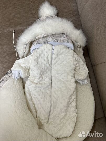 Детский зимний конверт кокон