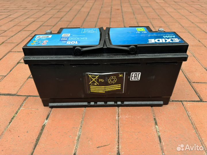 Аккумулятор автомобильный новый 105 ah exide