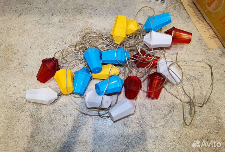 Елочная гирлянда Фонарики СССР 1973г. Редкая