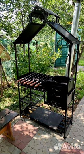 Мангал с печью