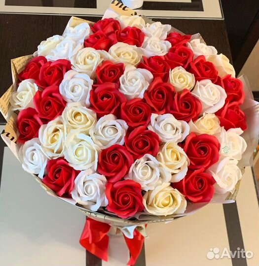 Букет из 101 мыльной розы