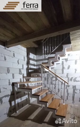 Лестница металлическая на 2 этаж