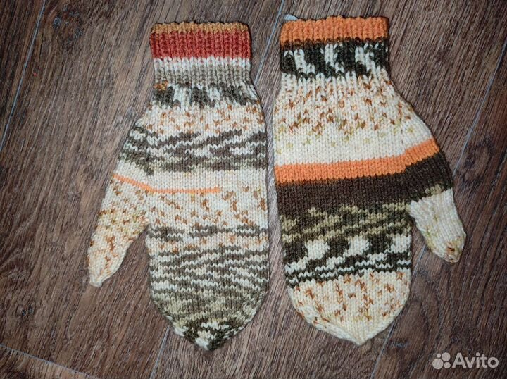 Варежки вязаные
