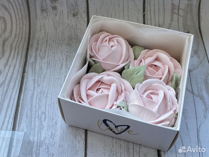 Зефирные цветы в коробке Москва Троицк
