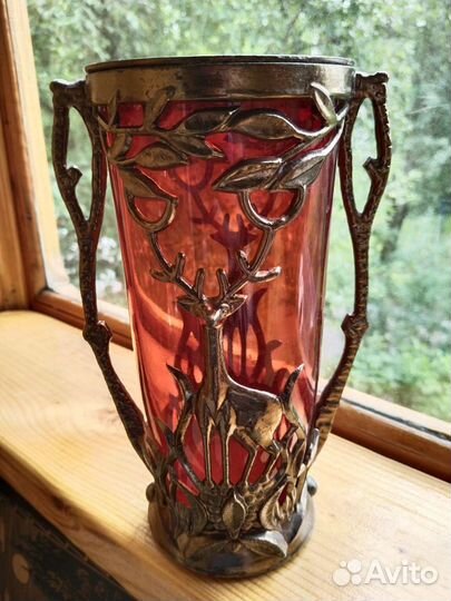 Вазы из цветного стекла СССР