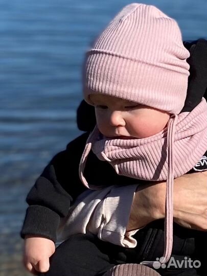 Шапка и снуд для девочки демисезон