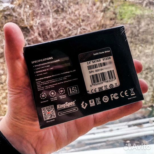 Новый SSD диск накопитель KingSpec 512gb