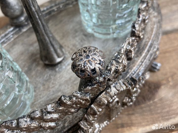 Набор для специй и подставка ручная работа винтаж