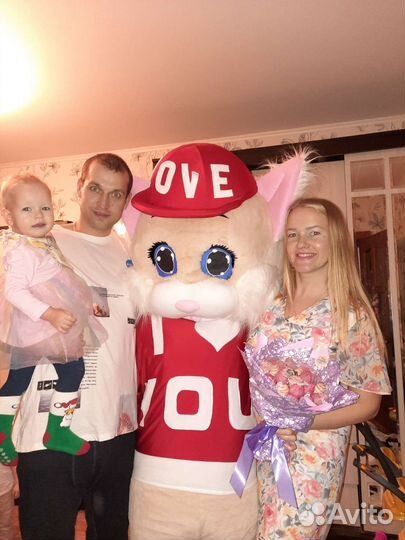 Ростовая кукла зайка мишка и котик