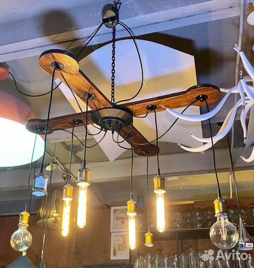 Люстра паук в стиле лофт