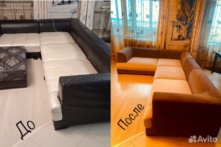 Перетяжка мягкой мебели на дому