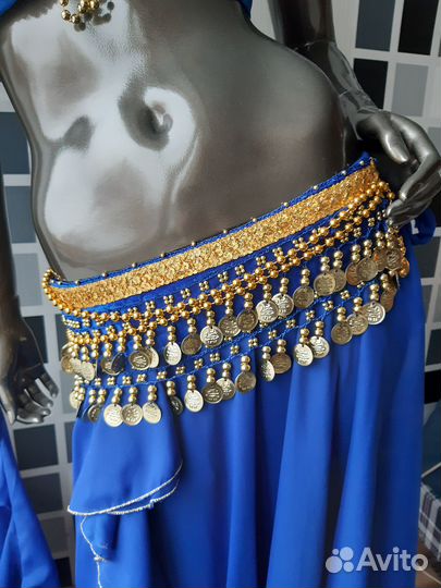 Костюм женский для восточных танцев синий