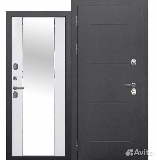 Входная дверь с терморазрывом с зеркалом