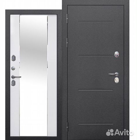 Входная дверь с терморазрывом с зеркалом