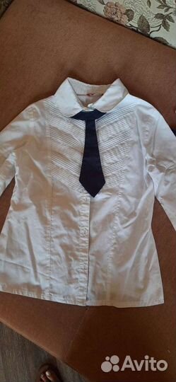 Рубашки, блузки белые, рост 134-140