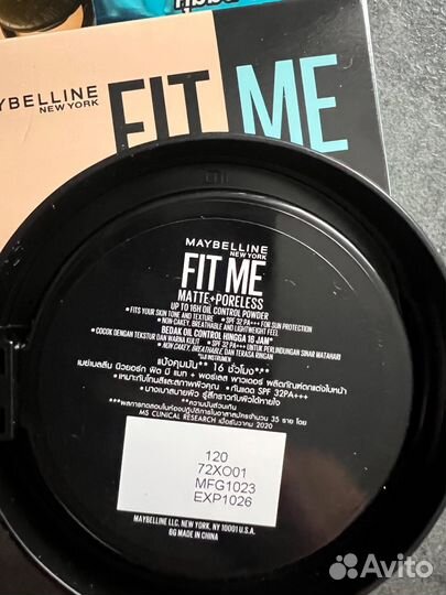 Пудра maybelline fit me